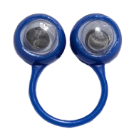1" Colorful Plastic Eye Ball Rings