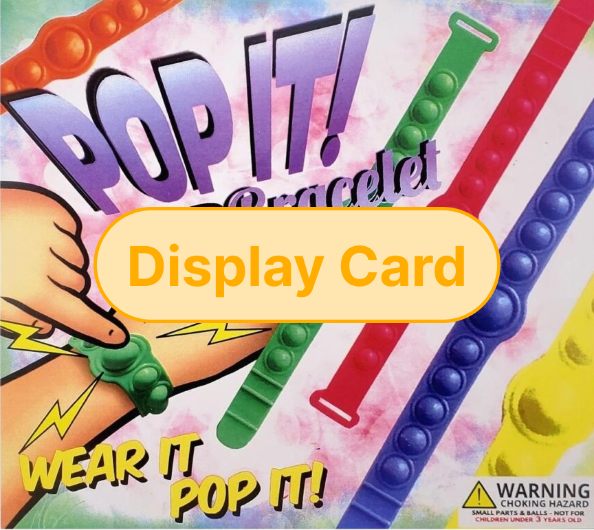 Display Card - 2" Pop It Bracelet