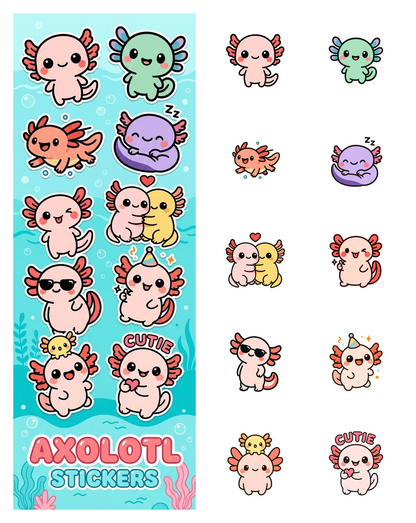 Axolotl Stickers