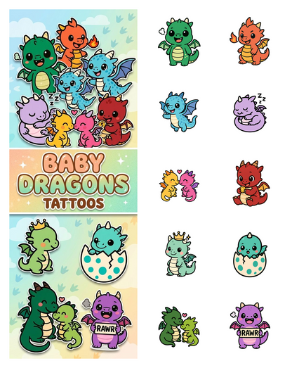 Baby Dragons Tattoos