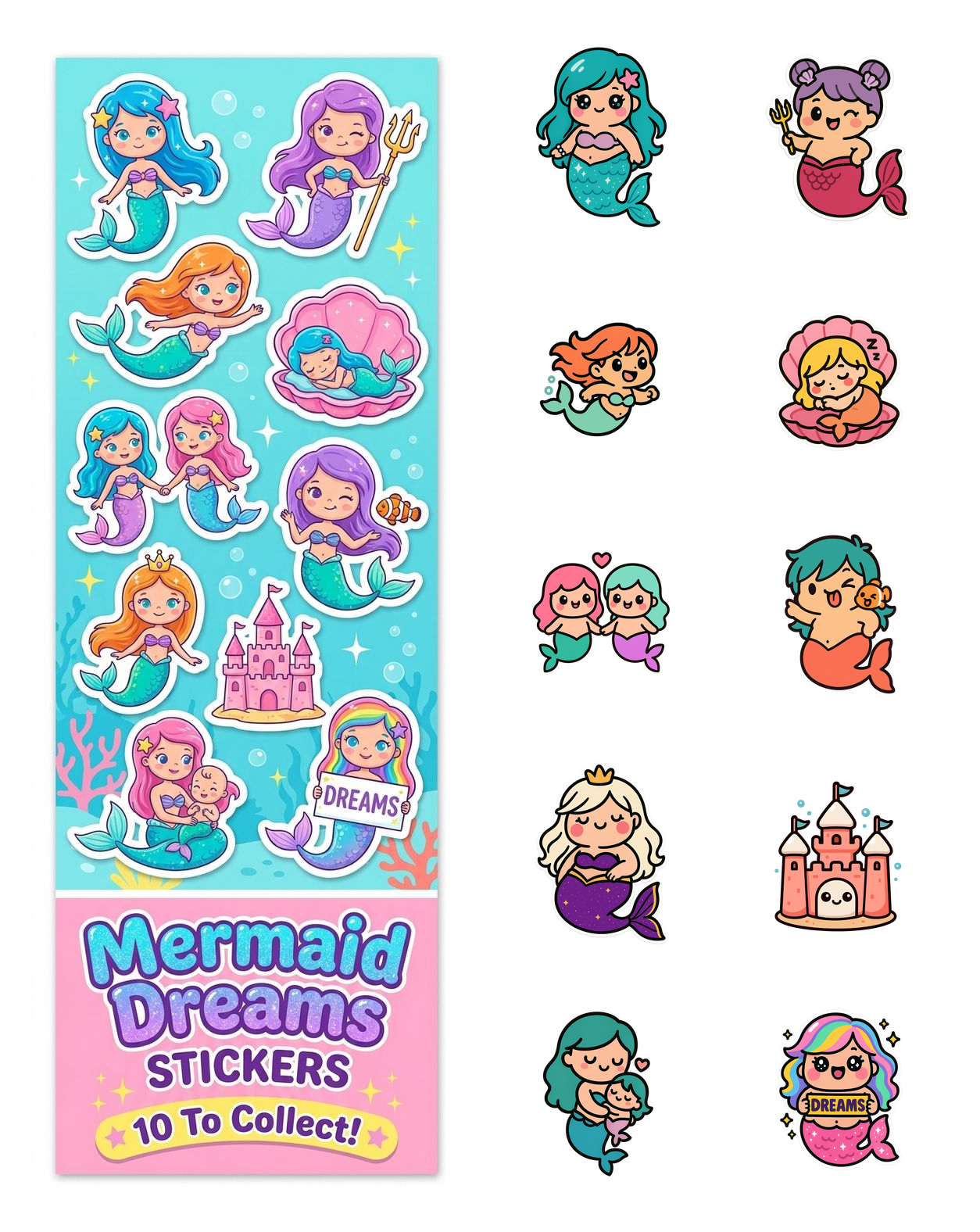 Mermaid Dreams Stickers
