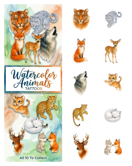 Watercolor Animals Tattoos