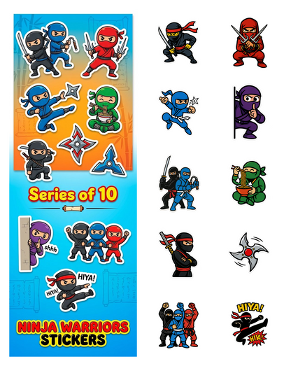 Ninja Warriors Stickers