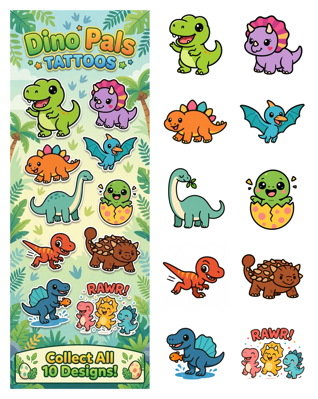 Dino Pals Tattoos