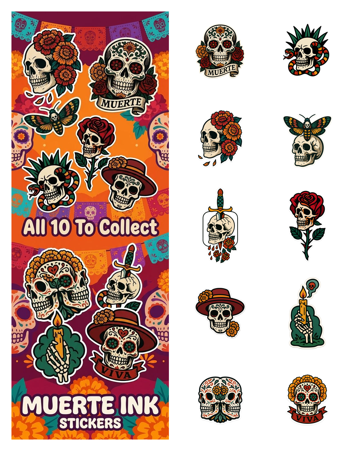 Muerte Ink Stickers