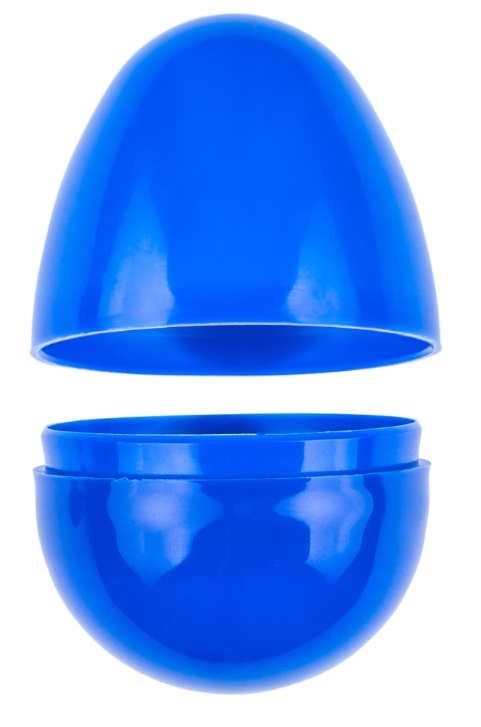 Large Plastic Blue Easter Eggs