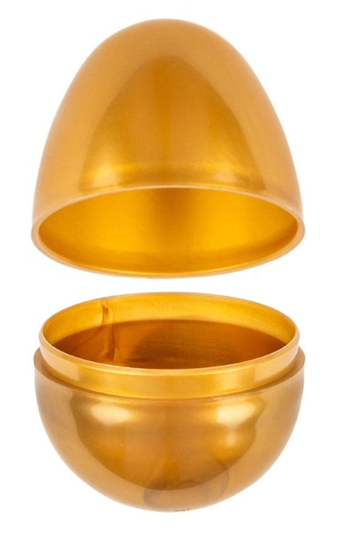 Large Plastic Gold Easter Eggs