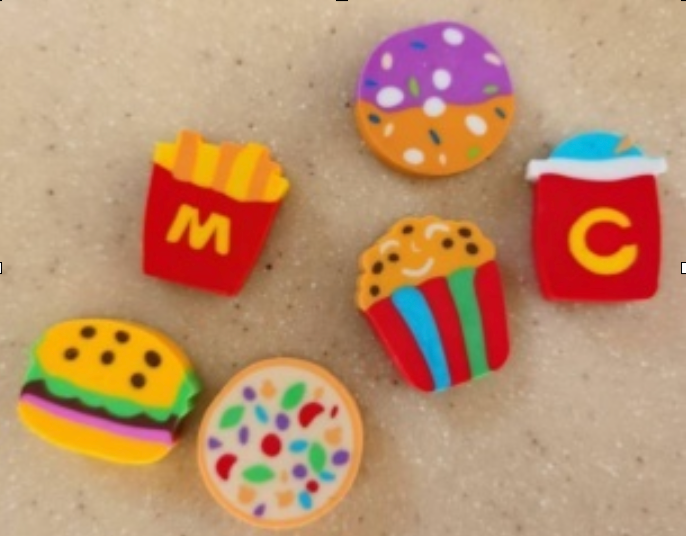 Fast Food Erasers