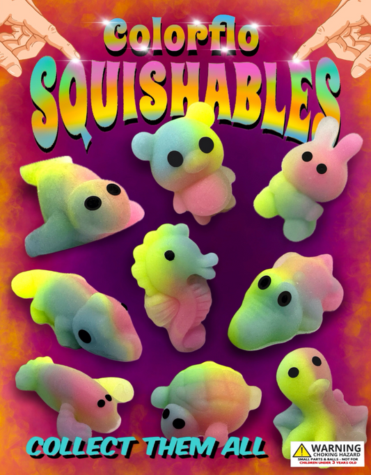1" Colorflo Squishables in Toy Capsules
