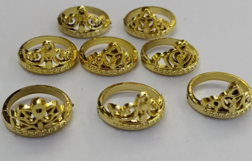 1" Gold Crown Rings
