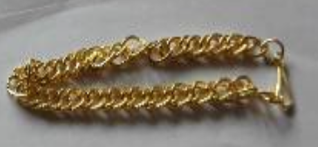 Thick Gold Chain Toy Bracelet - 7" - 100 Pack