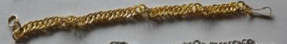 Thick Gold Chain Toy Bracelet - 7" - 100 Pack