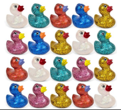 2" Glitter Ducks