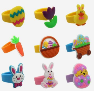 2" Assorted Easter Rings