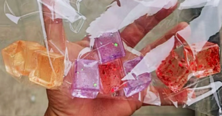 2" Squishy Glitter Cubes