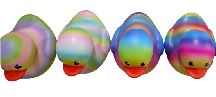 6" Jumbo Rainbow Ducks for Crane Machines