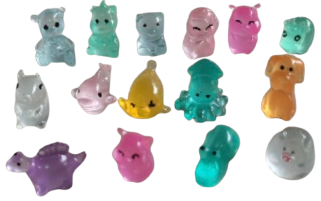 1" Plastic Neon Animals