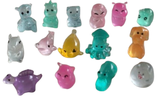 1" Plastic Neon Animals