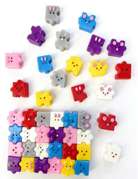 2" Animal Squish Puzzle Pieces