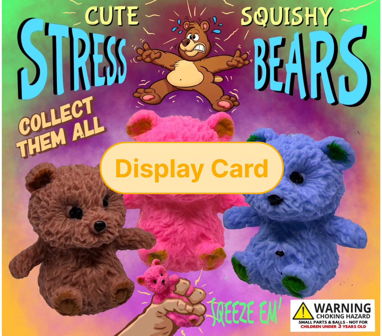 Display Card - 2" Stress Bears