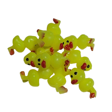 1" Soft Stretchy Yellow Rubber Ducks