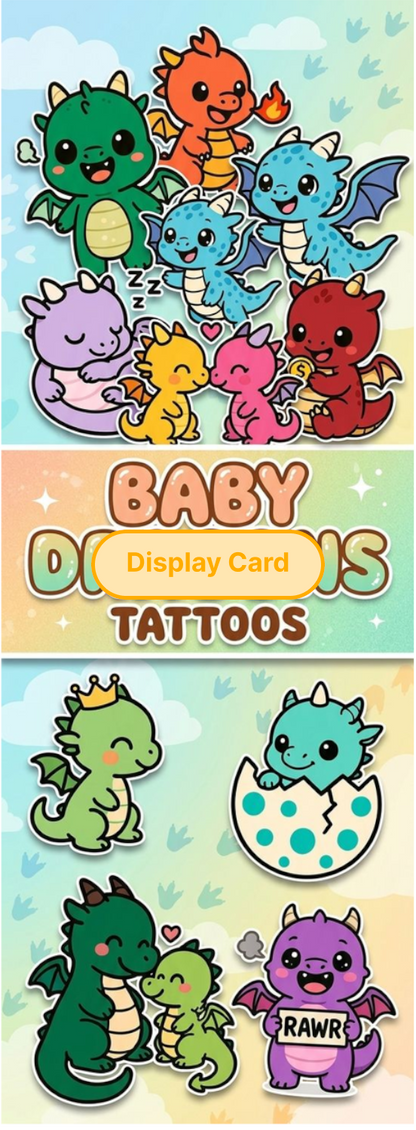 Display Card - Baby Dragons Tattoos