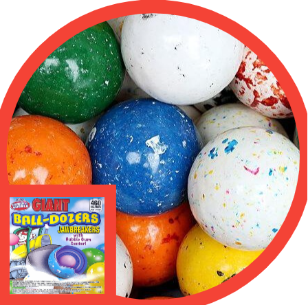 Bulk Giant Ball Dozers 2.25" Jawbreakers w/Gum Center Wholesale
