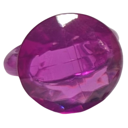 1" Bulk Colorful Clear Plastic Crystal Rings