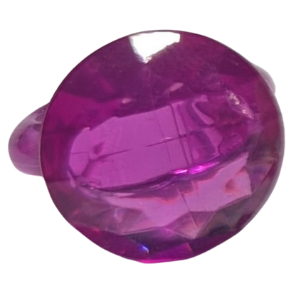 1" Bulk Colorful Clear Plastic Crystal Rings