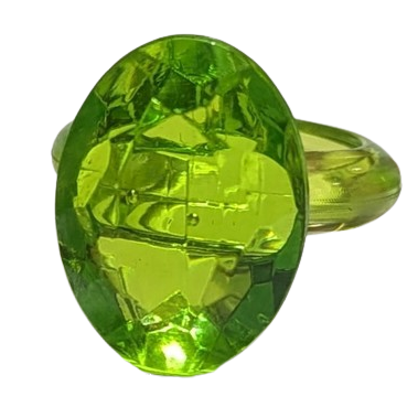 1" Bulk Colorful Clear Plastic Crystal Rings