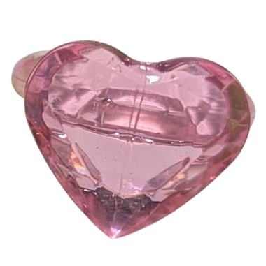 1" Bulk Colorful Clear Plastic Crystal Rings