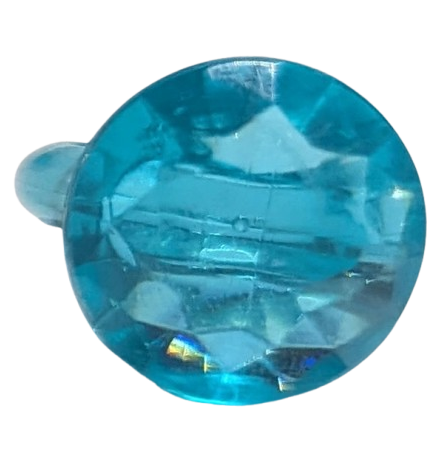 1" Bulk Colorful Clear Plastic Crystal Rings