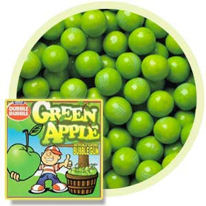 Dubble Bubble 1" Green Apple Gumballs