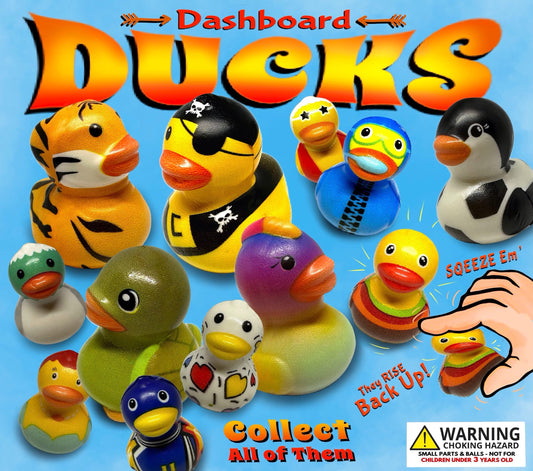 2" Dashboard Ducks in Toy Capsules