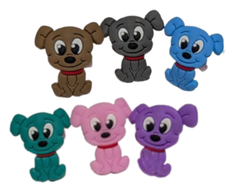 1" Bulk Puppy Dog Ring Toys