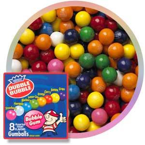 Dubble Bubble .92" Assorted Gumballs 1080pcs