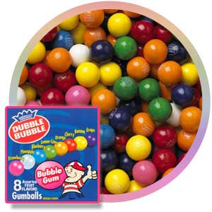 Dubble Bubble .60" Assorted Gumballs
