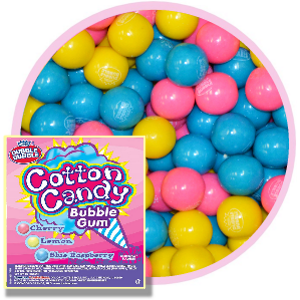 Bulk Dubble Bubble 1" Cotton Candy Gumballs Wholesale