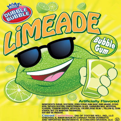 Dubble Bubble 1" Limeade Gumballs Wholesale