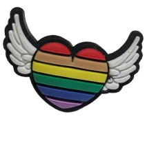 1" Colorful Rubber Rainbow Signet Rings