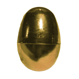 Large Empty Metallic Gold Plastic Easter Eggs