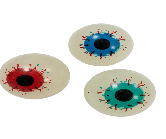 27mm (1") Glow in the Dark Scary Eye Bouncy Balls