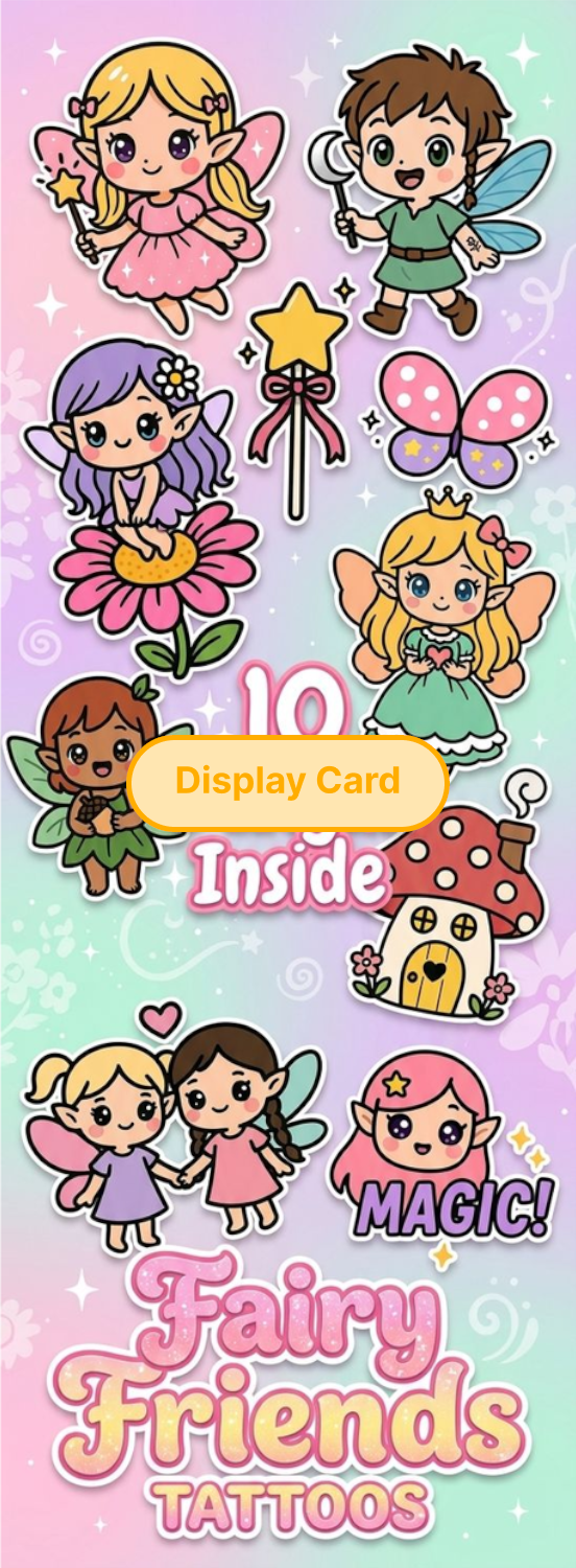 Display Card - Fairy Friends Tattoos