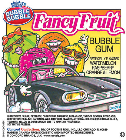 Dubble Bubble 1" Fancy Fruit Gumballs