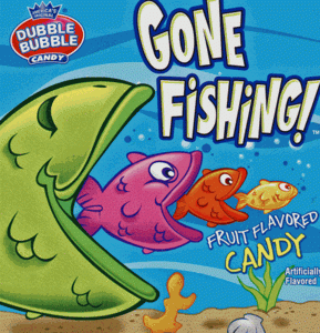 Bulk Dubble Bubble Gone Fishing Candy Wholesale