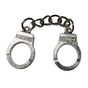 1" Mini Metal Keychain Handcuffs
