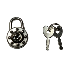 1" Working Mini Metal Round Lock & Key