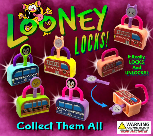 2" Looney Locks In Toy Capsules