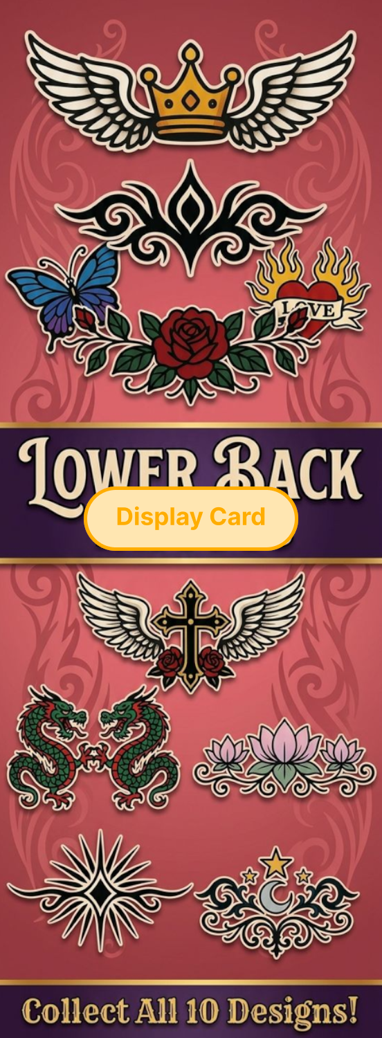 Display Card - Lower Back Tattoos