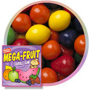 Dubble Bubble 2" Mega Fruit Gumballs
